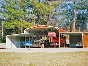 Regular Roof Style Horse Barn with Sides Closed